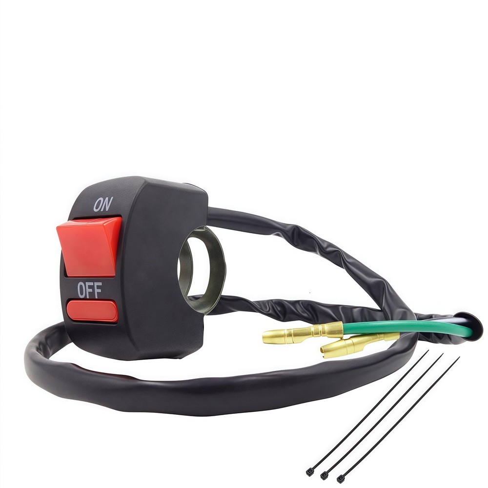 ELIFEPARTS 7/8'' 22mm Handlebar Kill On Off Switch Compatible with Black