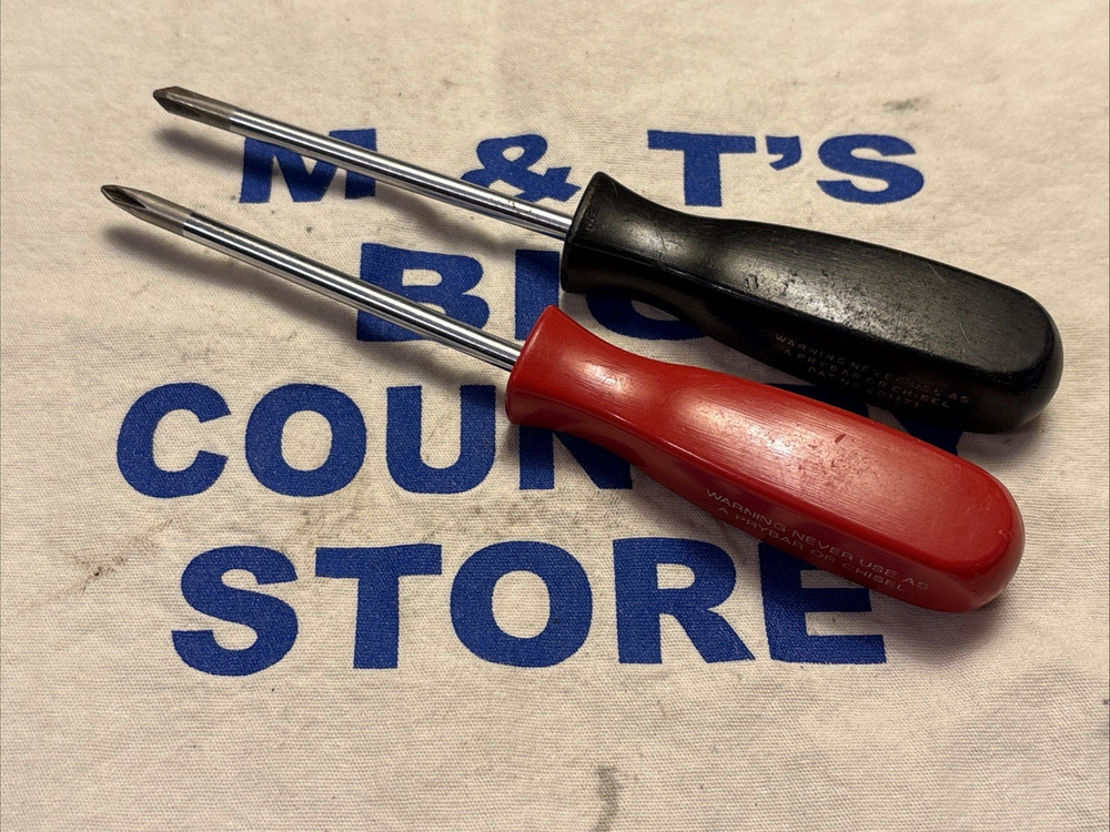 Snap-on Tools USA 2pc 6" Screwdrivers Both Phillips SSDP31 & SSDZ31