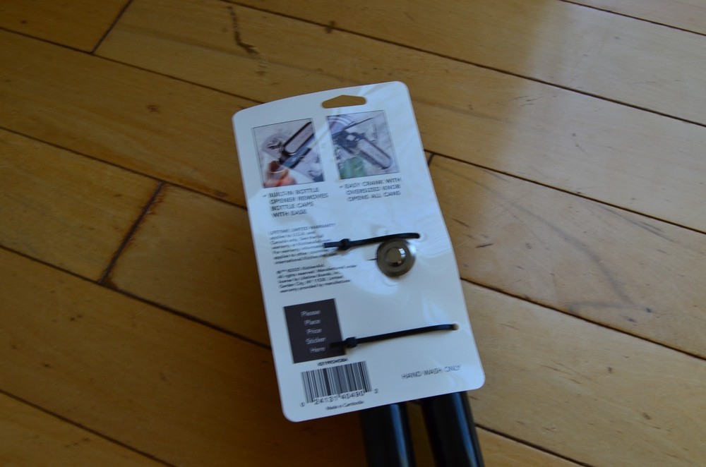 KitchenAid Stainless Steel Can Opener Black Handle