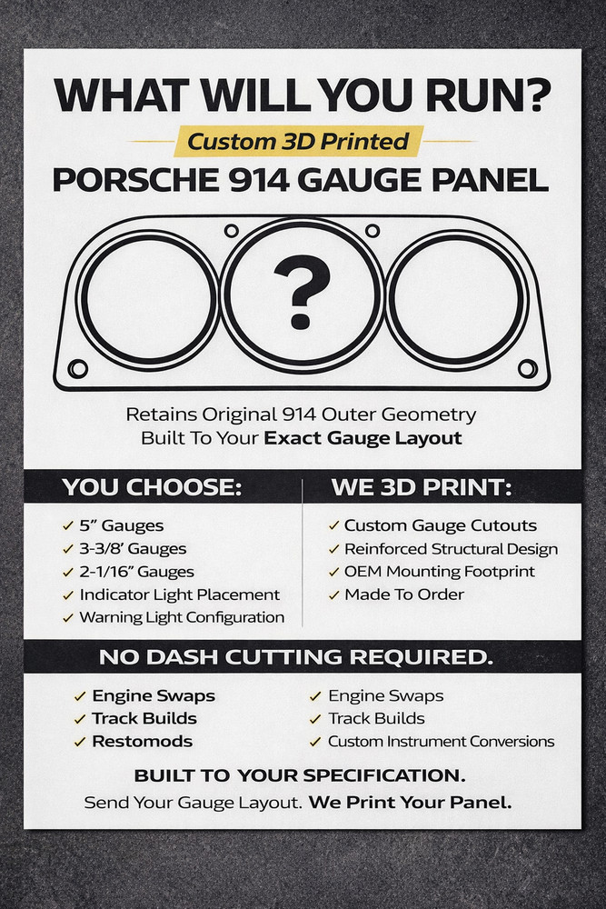 DESIGN YOUR PORSCHE 914 INSTRUMENT CLUSTER