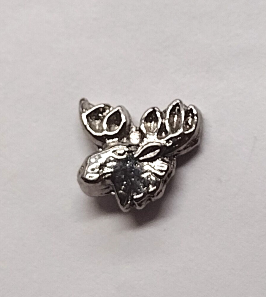Moose Head Silvertone Small Tack Pin