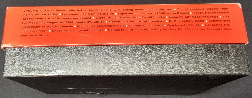 Vintage Gossen CdS Super Pilot Light Meter MIB Leather Case