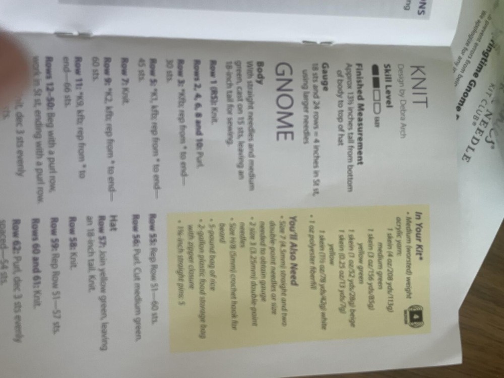 Gnome Doorstop Crochet Kit