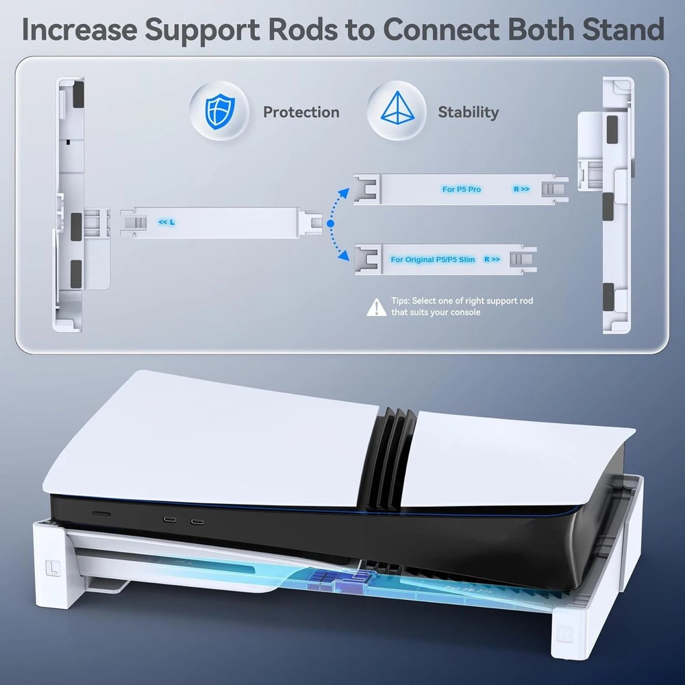 OIVO PS5/Slim/Pro Horizontal Stand for Disc & Digital Console, Stable PS5 Access