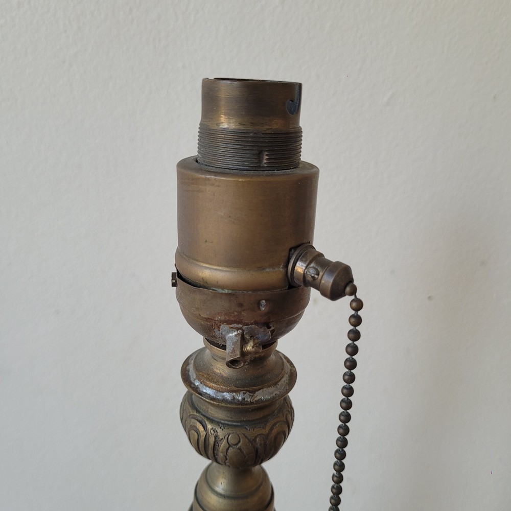 Antique Barley Twist Table Lamp Pull Switch Needs Rewire
