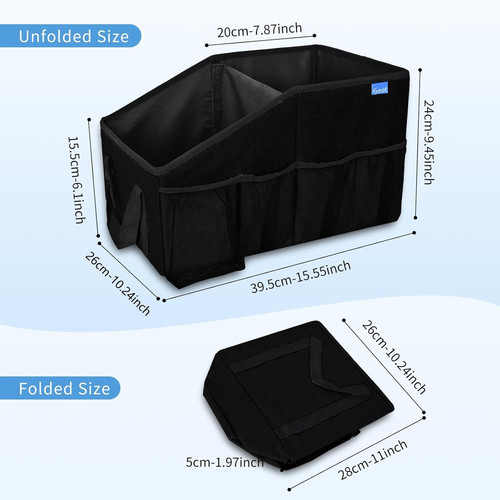 Car Seat Organizer for Back Front Between Seats,Car Storage black