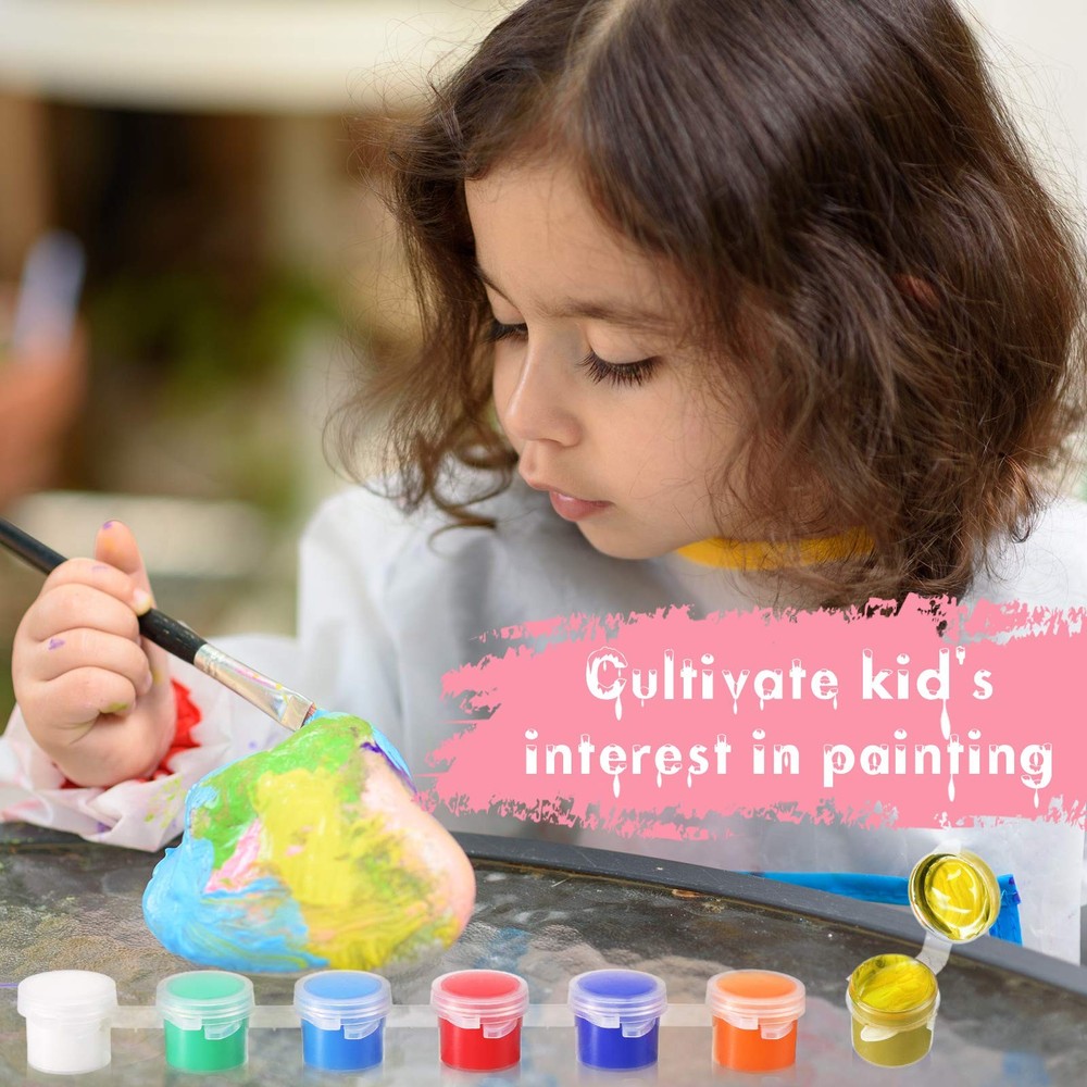 Patelai 100 Strips 600 Pots Empty Mini Clear Plastic Paint Cup Containers 3ml 0.