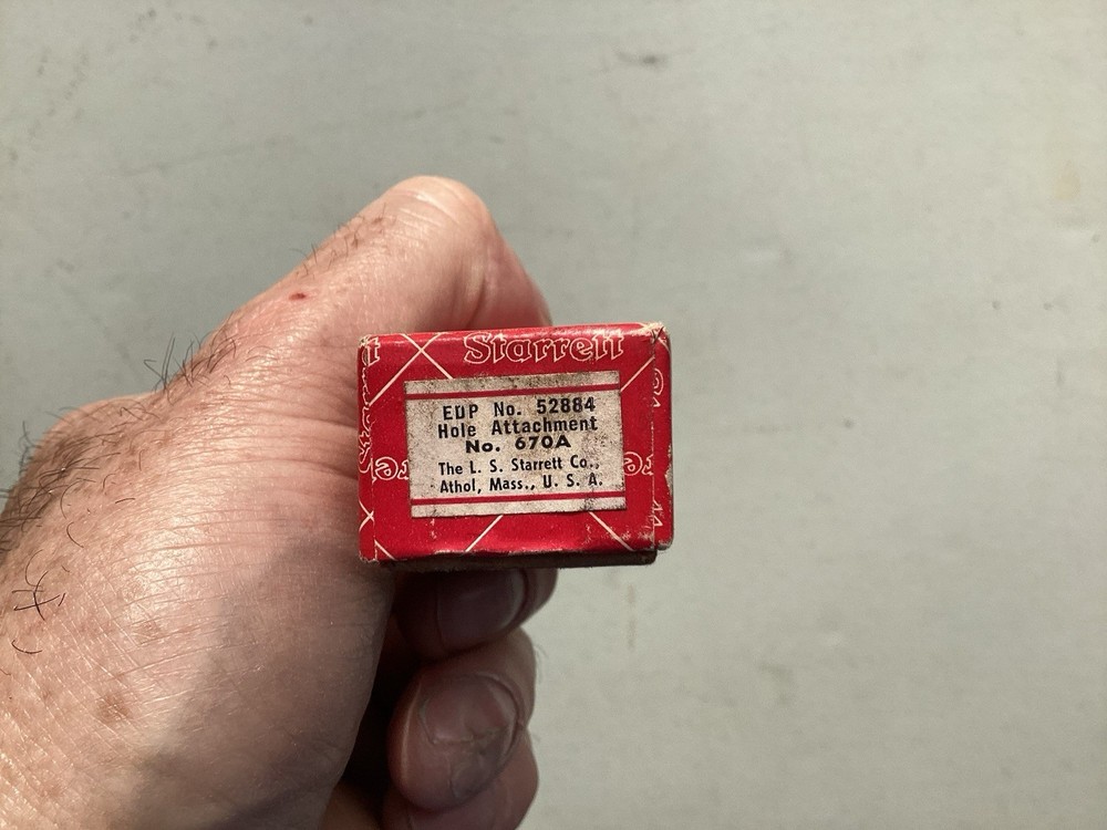 Starrett 670A Indicator Hole Attachment 3/8" Range, 13/16" Hole Depth.