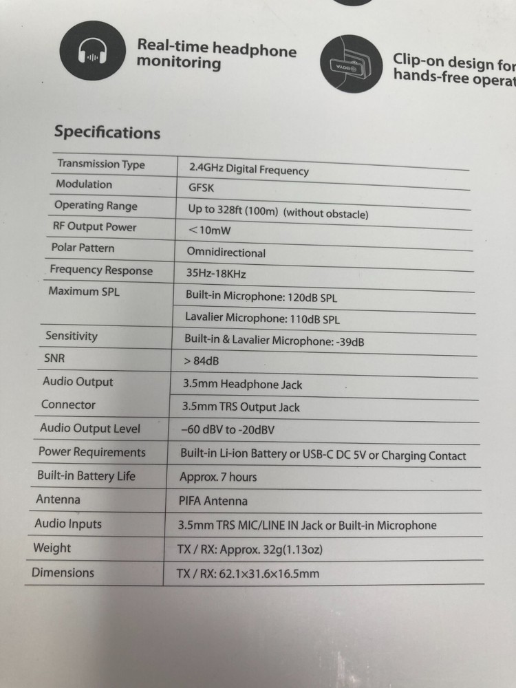 Wireless Lavalier Microphone System BY-XM6 S2 2.4Ghz Wireless