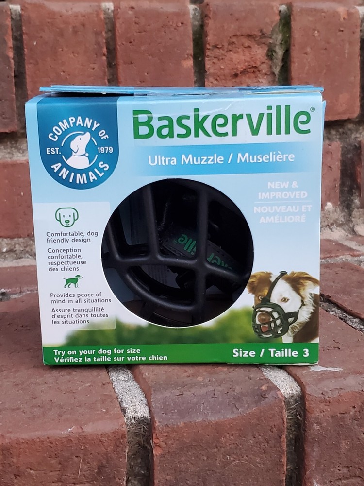Baskerville Ultra Dog Muzzle●New In The Box*Black Size 3 For Medium Size Dogs●