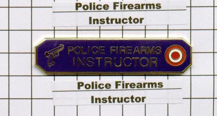 Police Firearms Instructor Blue Citation Bar - Clutch back