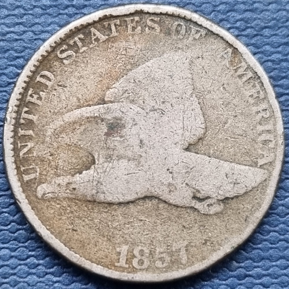 1857 Flying Eagle Cent 1c Circulated #70365