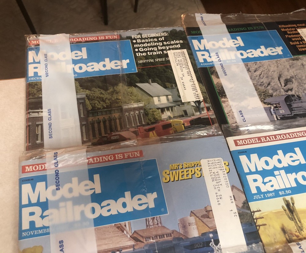 12 Model Railroader Train Magazines 1987 Complete Year