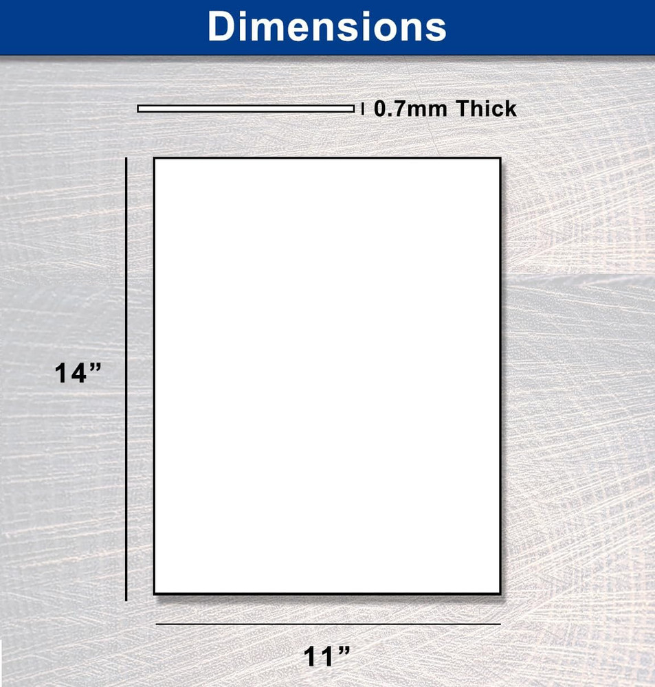 11X14 Backing Board (50 Pieces) - Thick 28PT Cardboard with Solid White Core - E