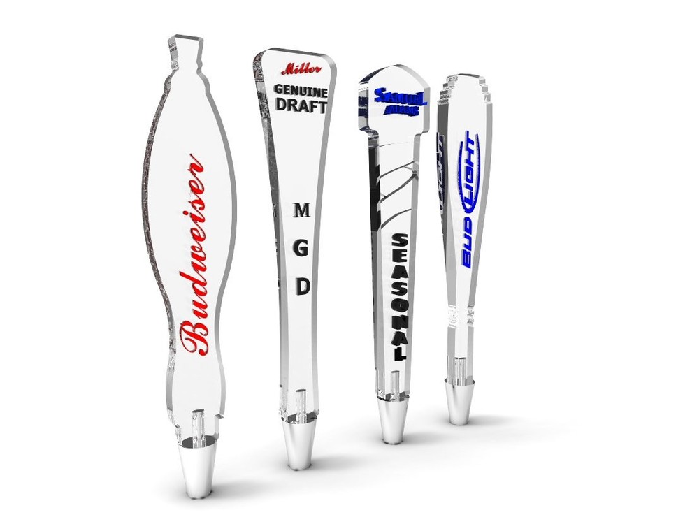® Clear Acrylic Beer Tap Handle Draft Pub Style Bud Lite 14101