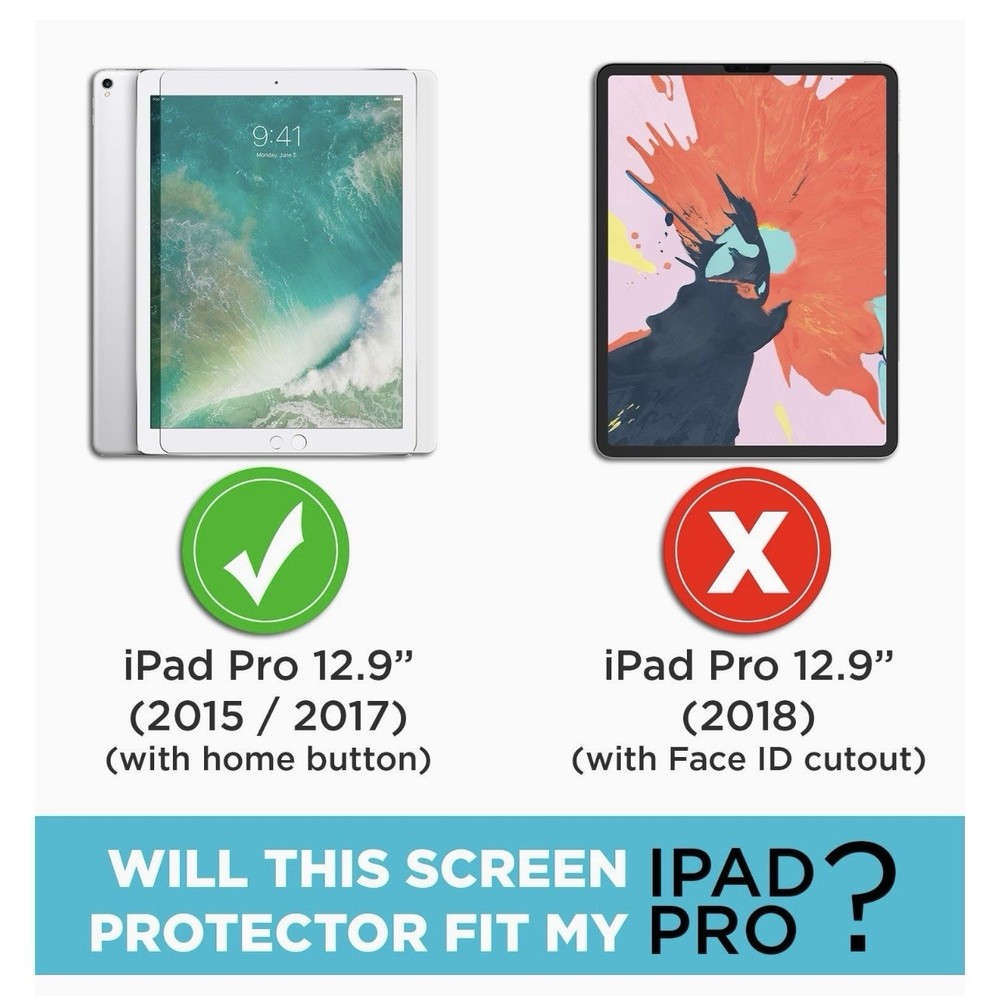 Tech Armor Ballistic Glass Screen Protector Apple iPad Pro 2017 12.9" N.I.B.