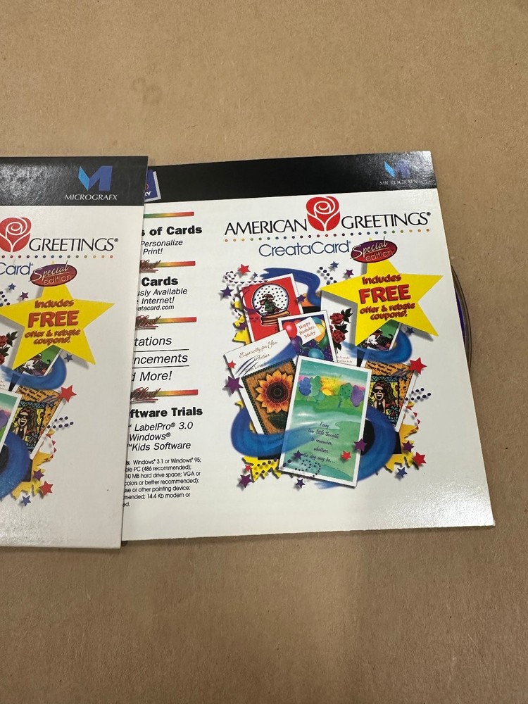 American Greetings CreataCard Special Edition Software Avery Micrografx