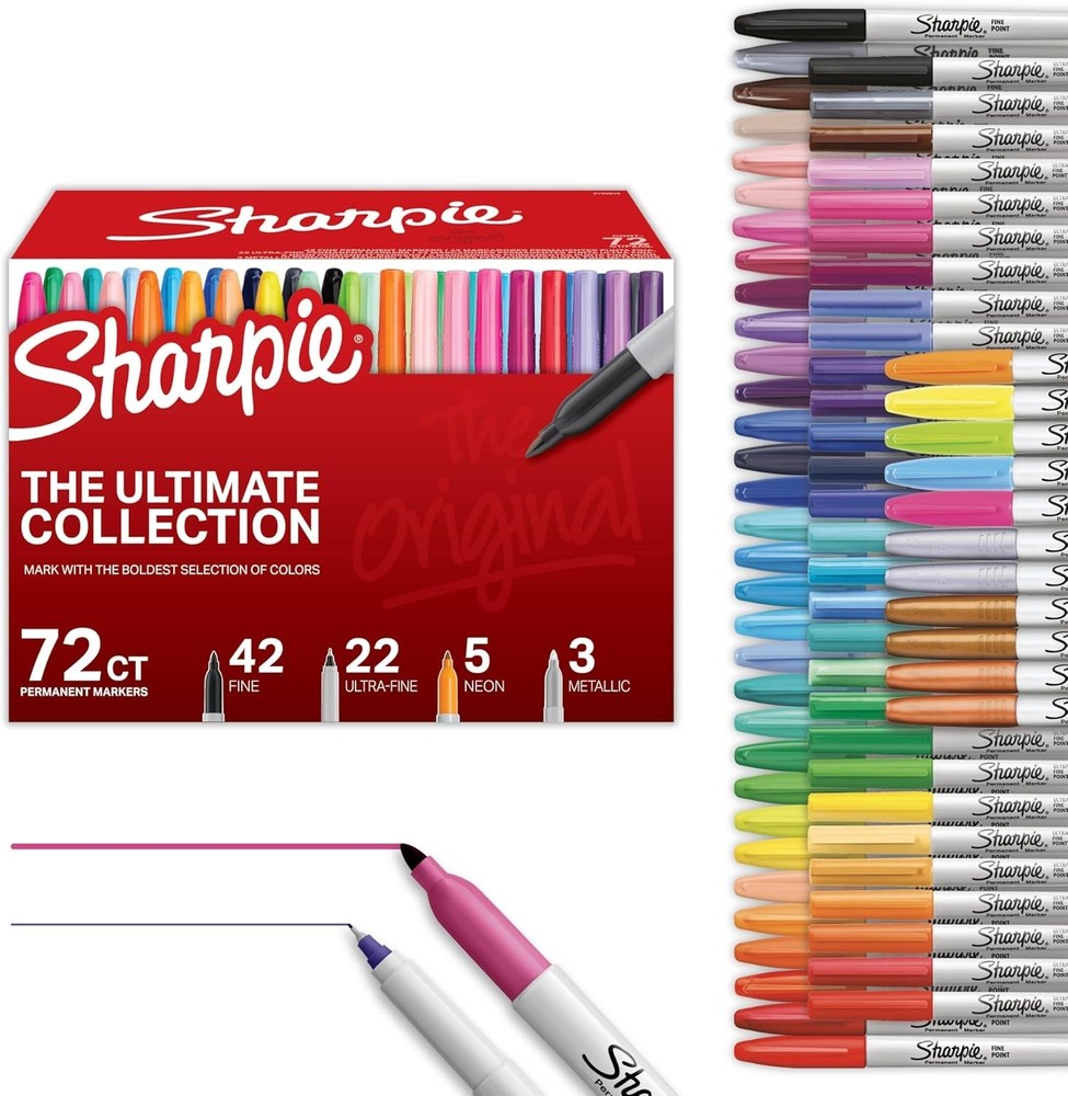 Sharpie Permanent Markers Ultimate Collection, Fine and Ultra Fine Points, Assor