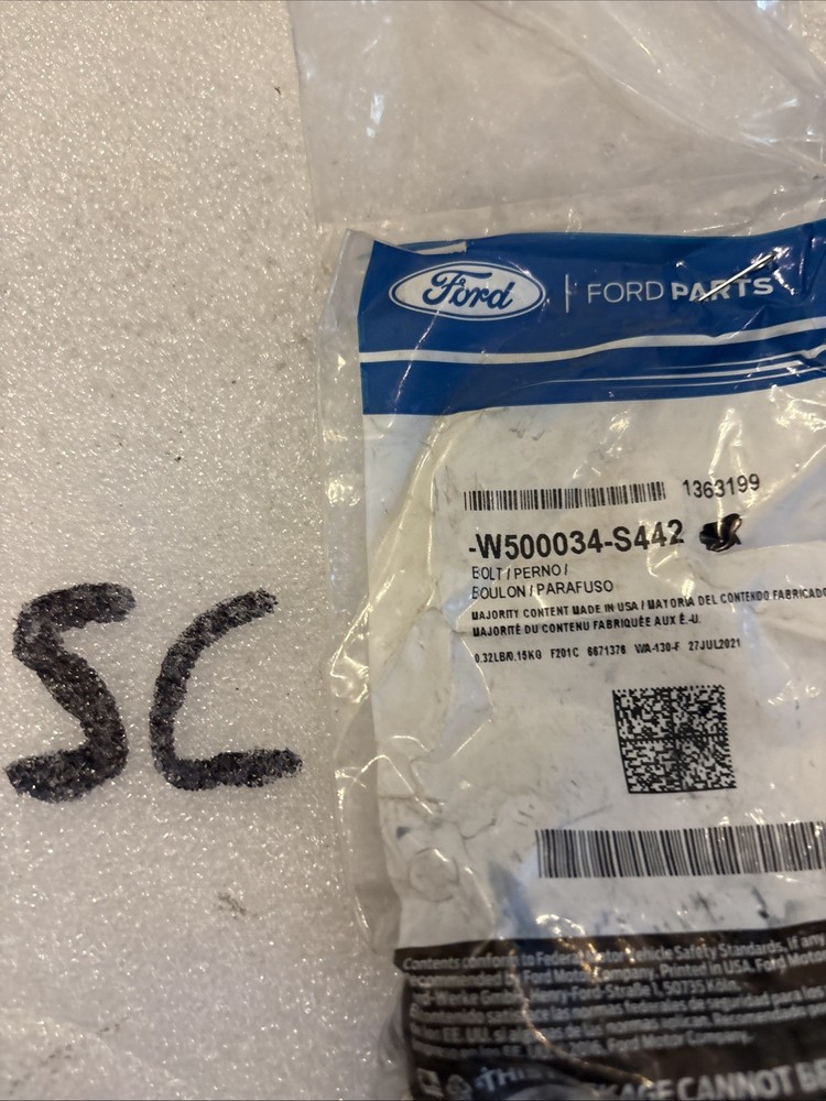 Genuine Ford OE Bolt W500034-S442