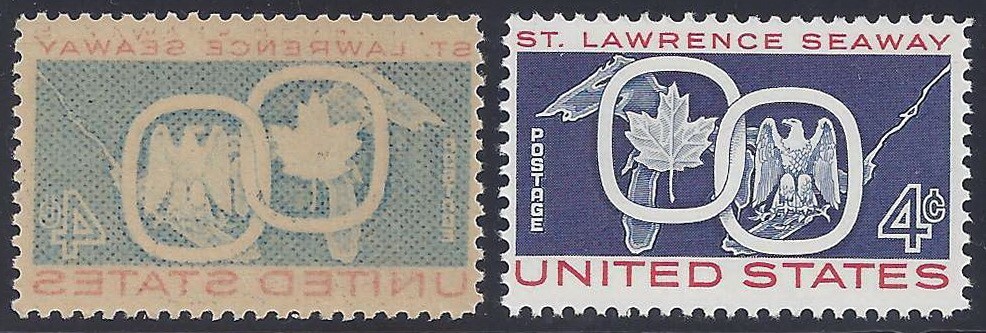 1131 - Bold Reverse Offset Image Error / EFO "St. Lawrence Seaway" Mint NH