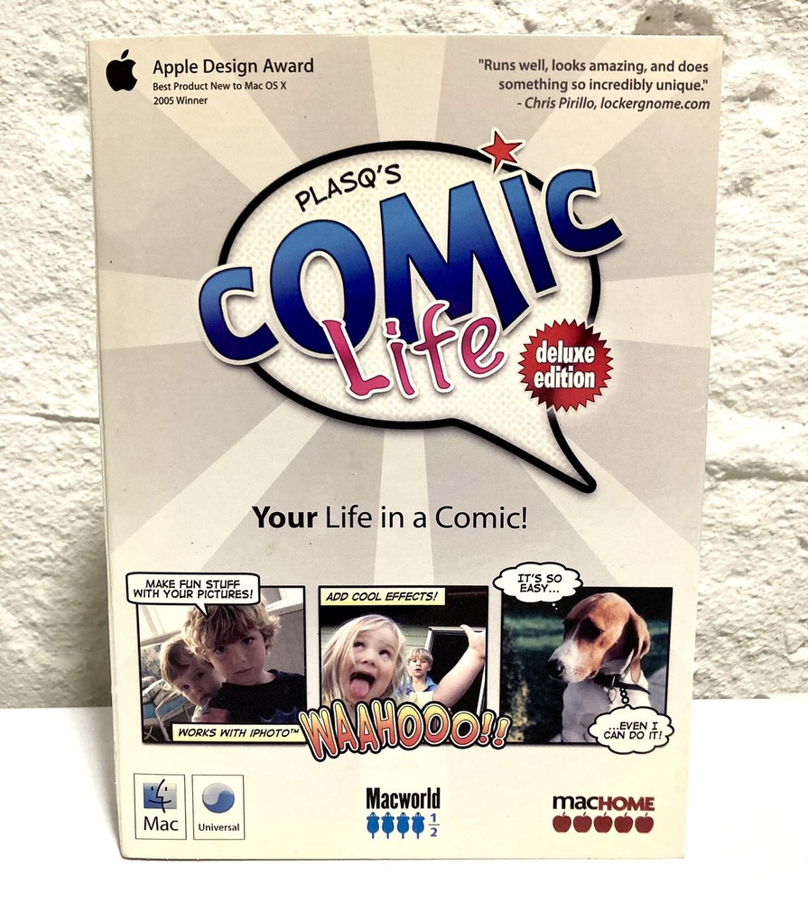 Plasq's Comic Life Deluxe Edition for Mac  (Universal), 2006, with Key Code