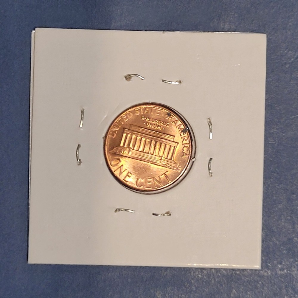 1985 P Lincoln cent - clashed dies rev. error