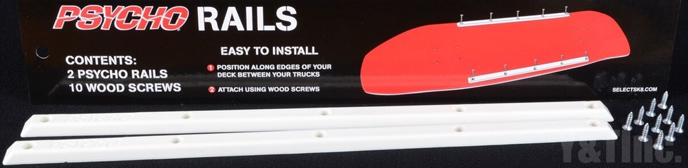 Vision Psycho Brand 14.5" Skateboard Rails WHITE