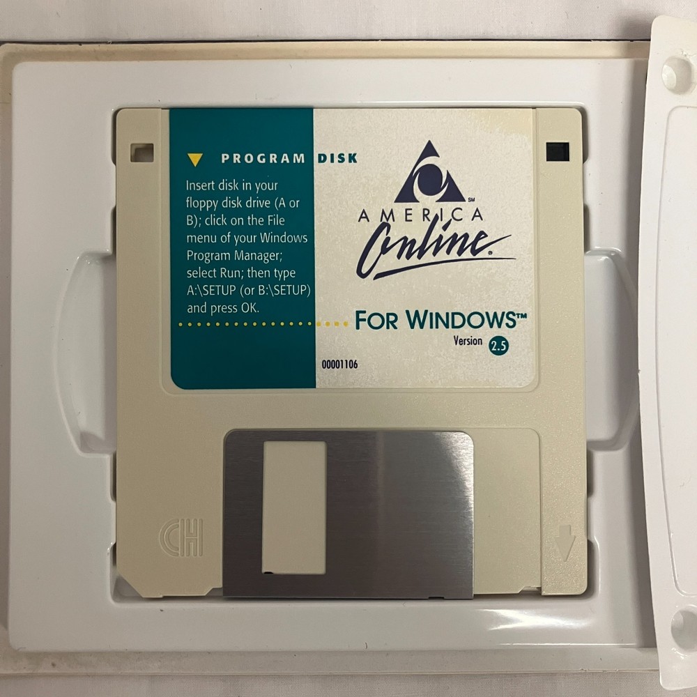 AOL America Online For Windows Version 2.5 Mailer 3.5” Floppy Disk