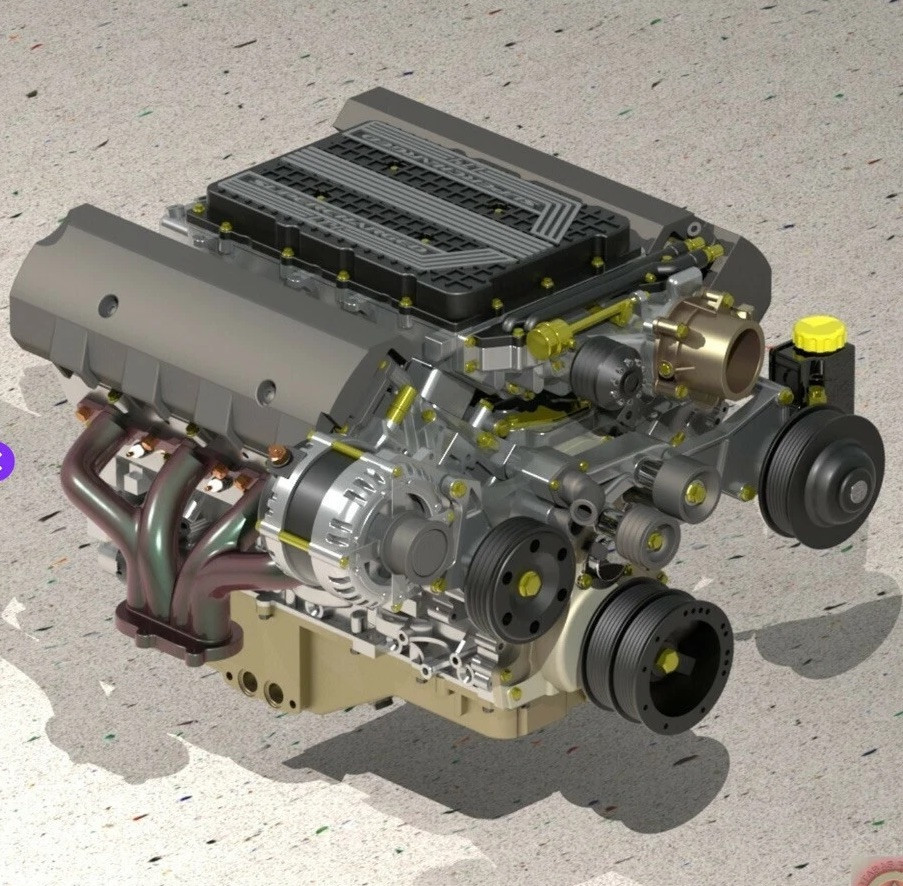 1/12 Scale ZL1 LT4 Camaro Engine 3D Printed