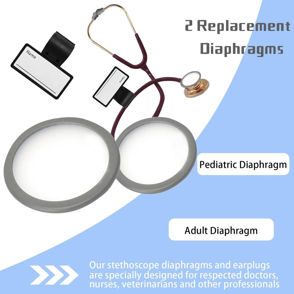 Stethoscope Replacement Part Kit - Diaphragm & Ear Tips for Littmann Classic ...