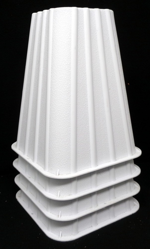 White 8" Bed Risers Set of 4