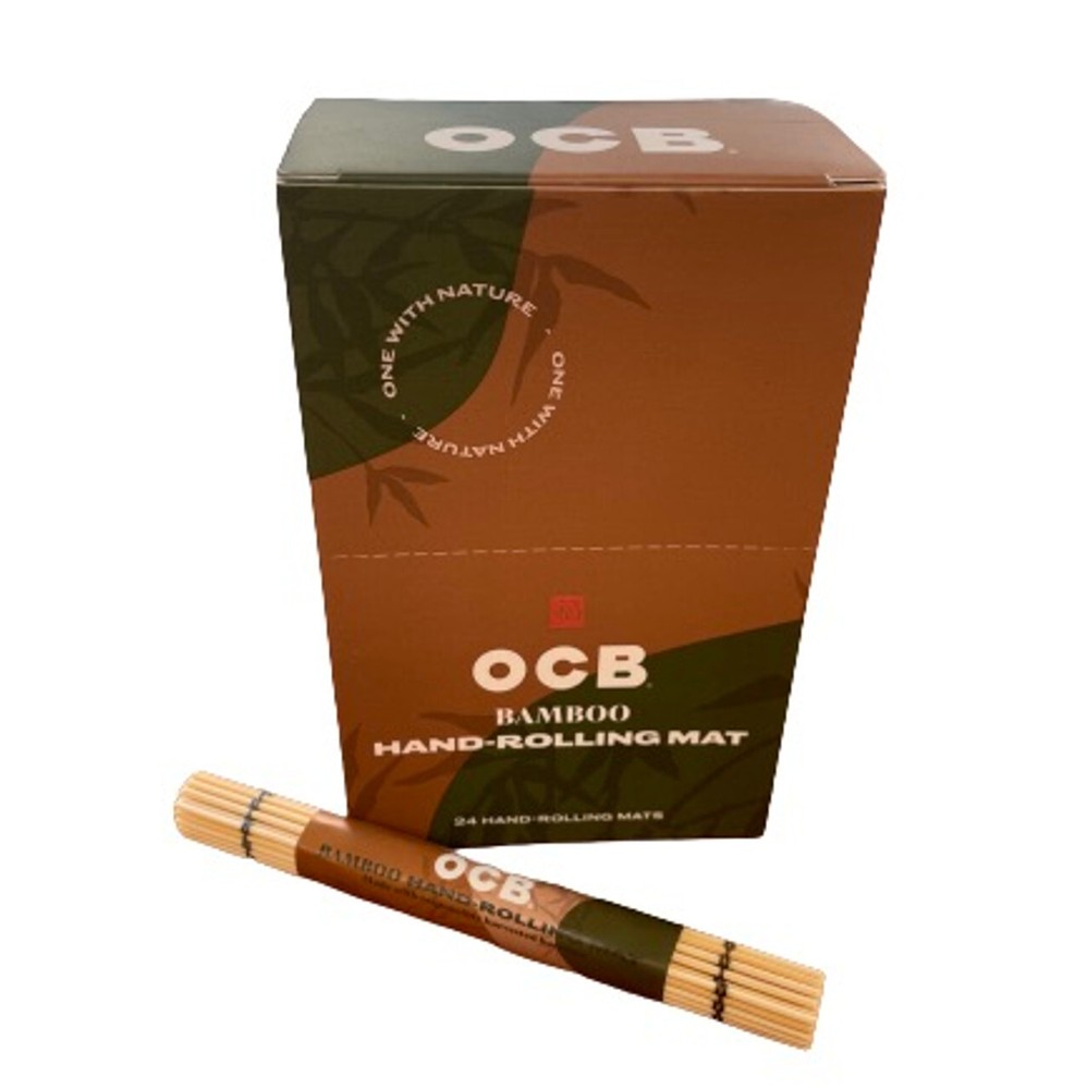 OCB Bamboo Hand Rolling Mat - Works with Any Size Paper (24 Rolling Mats)
