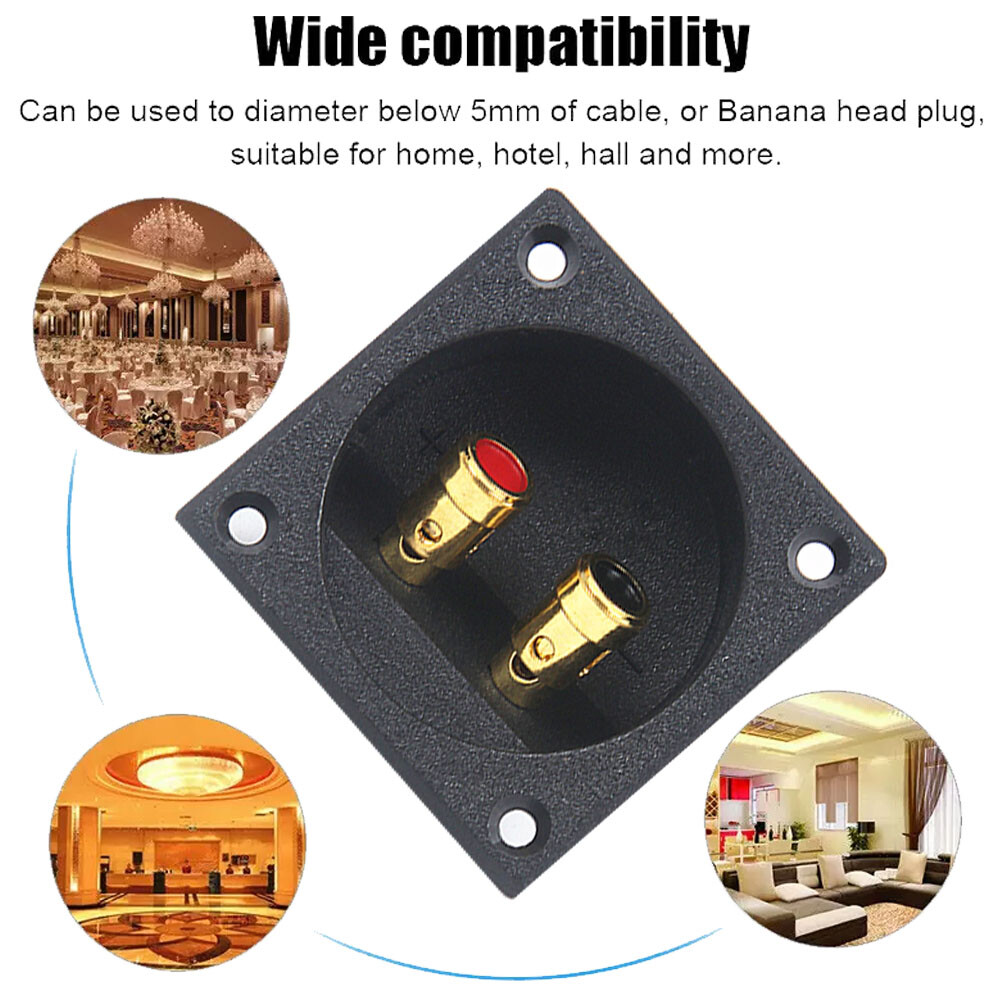 4PC Speaker Box Terminal 2-Wire Round Spring Cup Connectors Subwoofer Enclosure