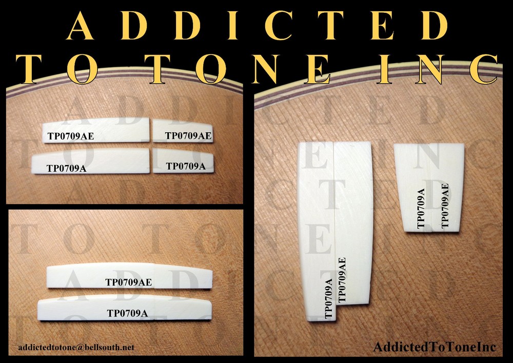 Takamine Pro Series SPLIT SADDLE / Genuine OEM Part / unfinished BONE -TP0709AE