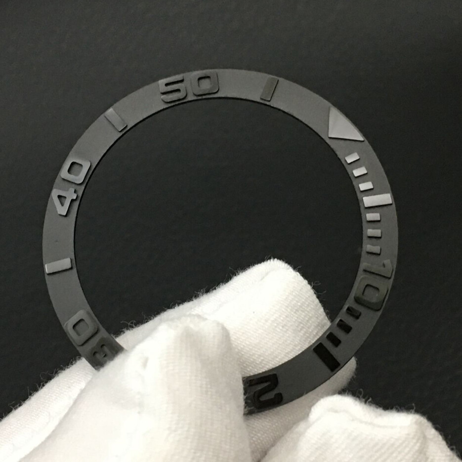 1PCS Frosted 38mm Black Ceramic Bezel Inserts Watch Accessories Replacement