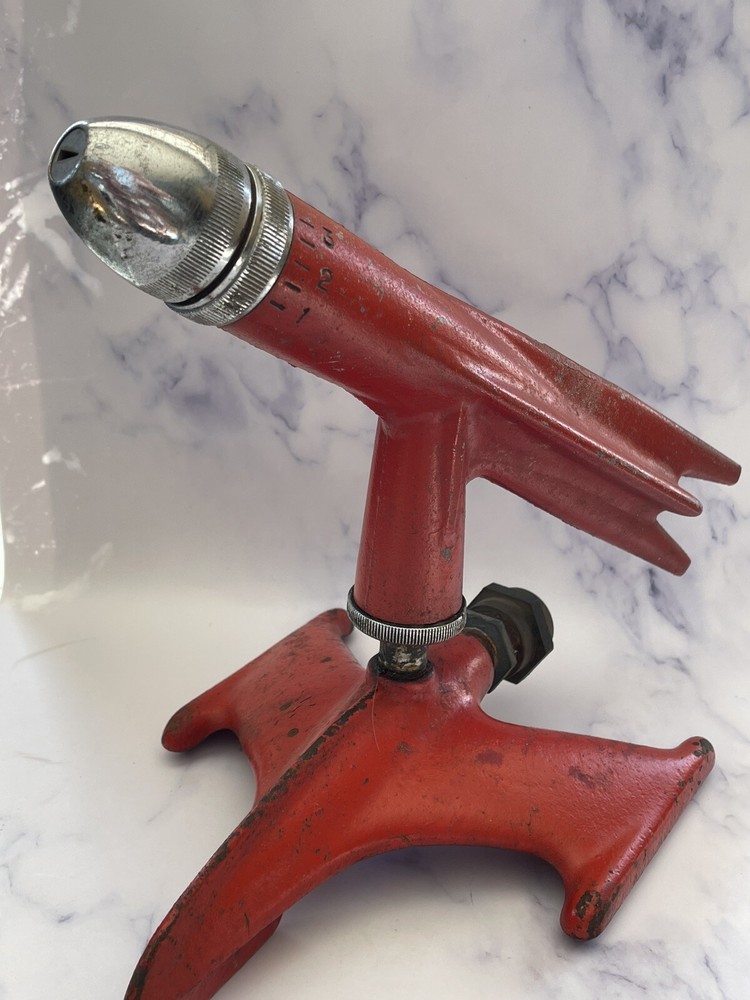 1950s W D Allen Red Rocket Water Sprinkler Space Age UNTESTED