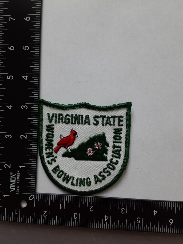 Vintage Bowling Patch Virginia State Womens Bowling Association