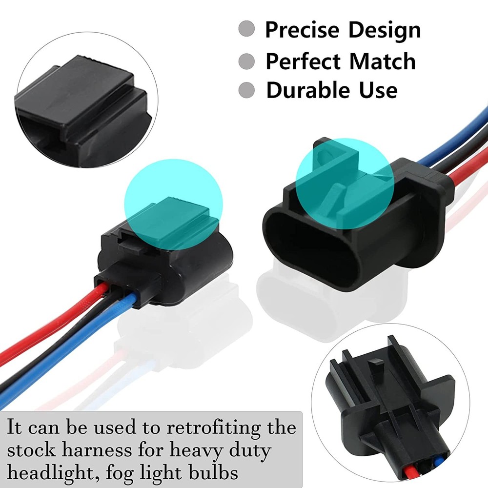 For 2006-2019 Mitsubishi Eclipse H13 9008 Headlight Bulb Wire Harness Connector