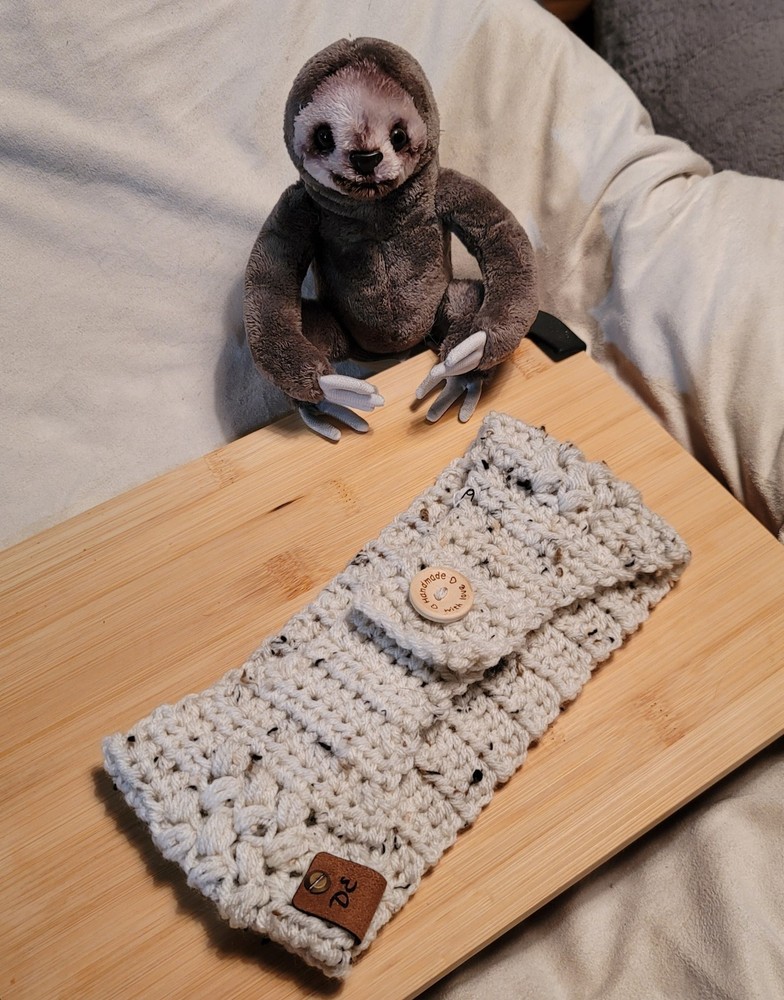 Hand Made Pearl Fleck Coffee Bean Ear Warmer