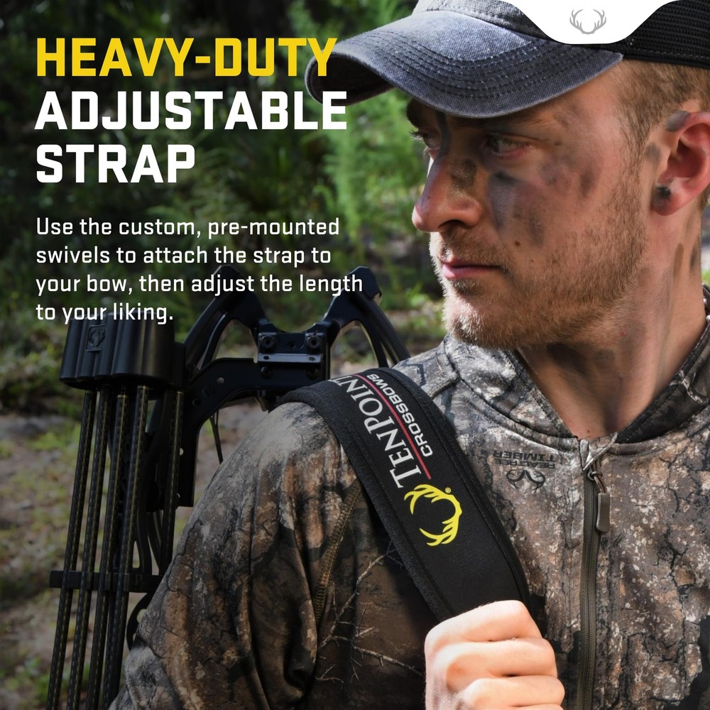 TenPoint Neoprene Sling - Adjustable 1.25” Shoulder Strap One Size, Black