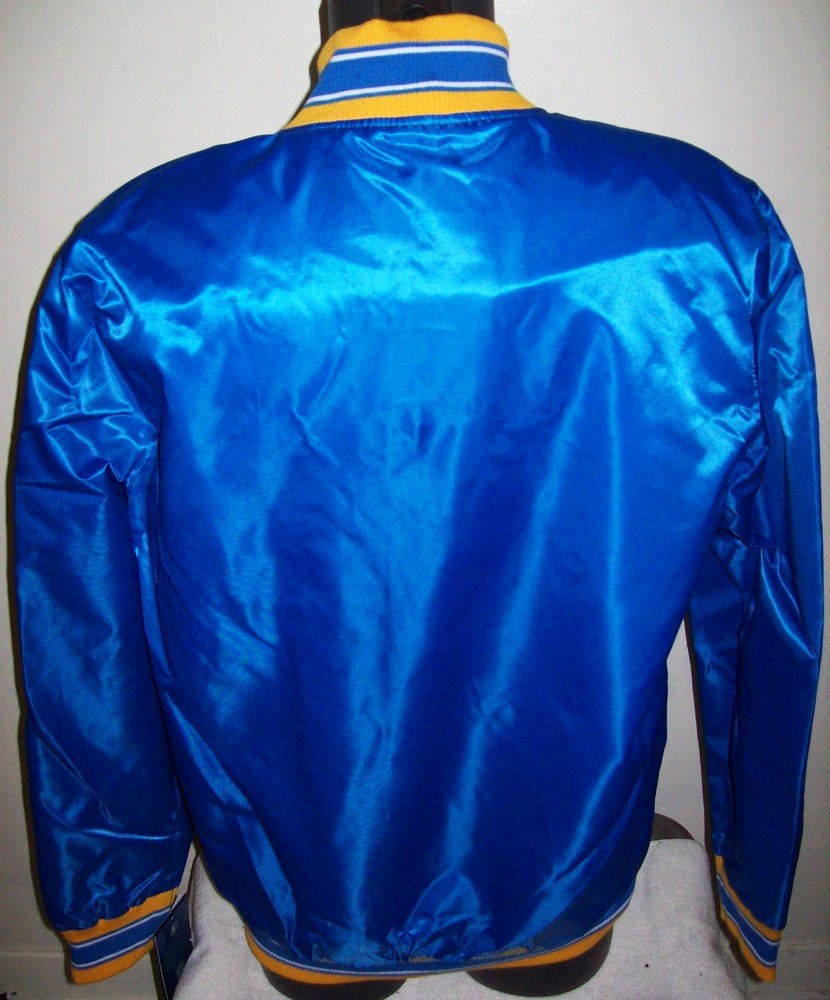 Warriors Jacket NBA Golden State STARTER Snap Down BLUE Small