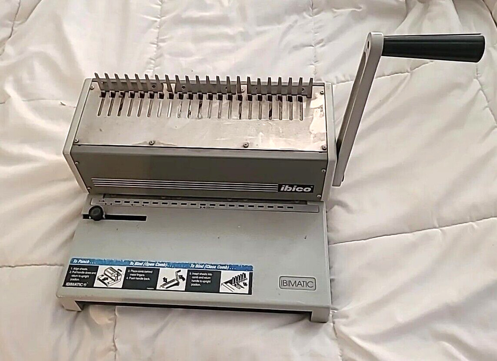 Ibico Ibimatic Manual Heavy Duty Punch / Comb Binding Machine