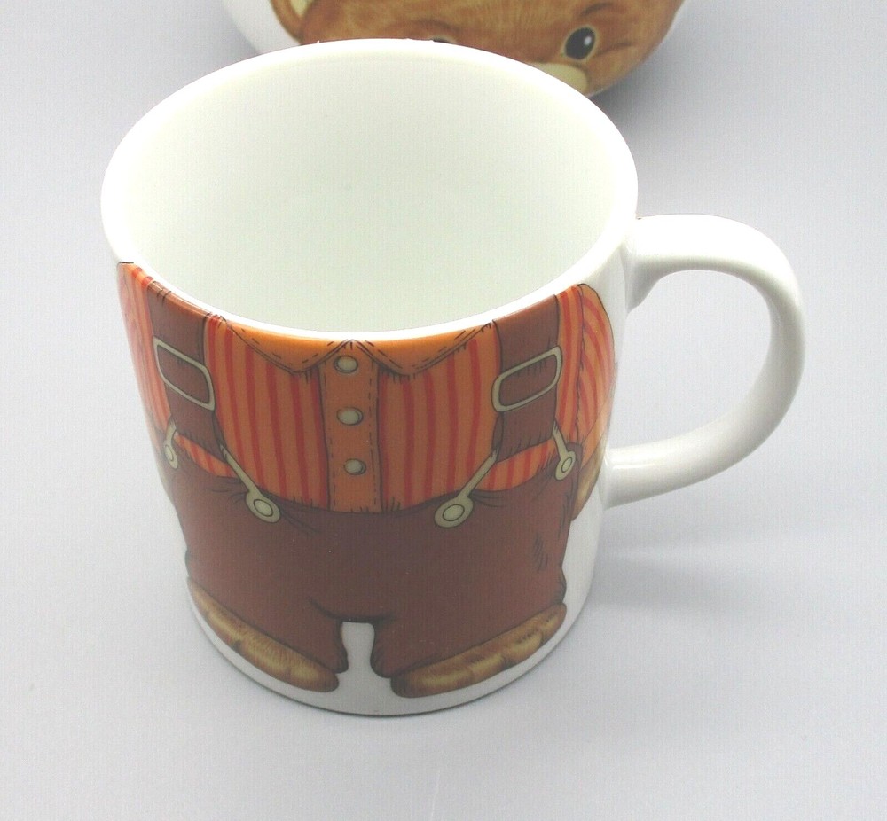 Vintage Child's BEAR Ceramic Mug & Bowl Set