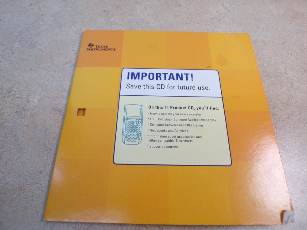 TEXAS INSTRUMENTS TI Graphing Product V. 1.2 PC Software CD-ROM