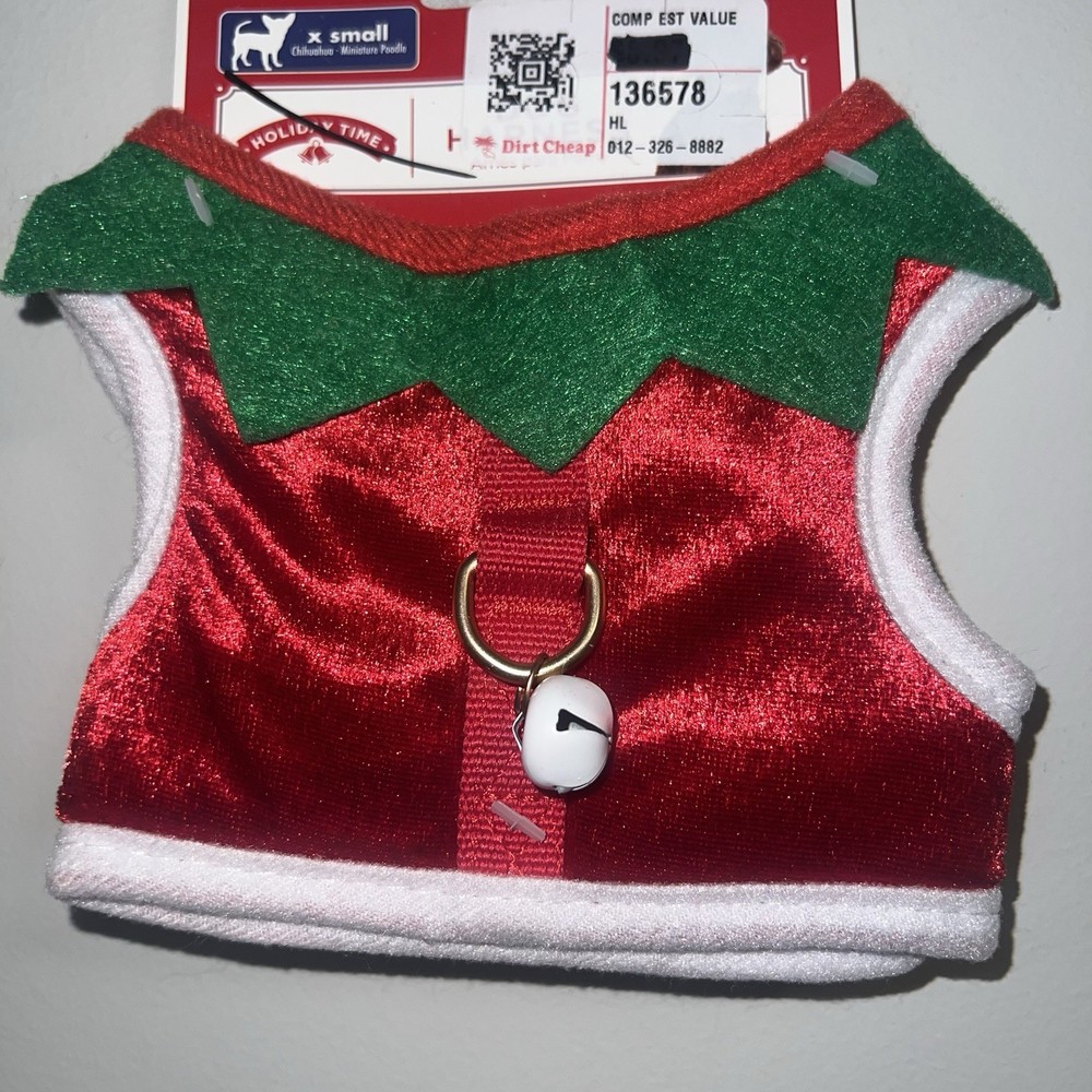Holiday Time Christmas Dog Harness Extra Small