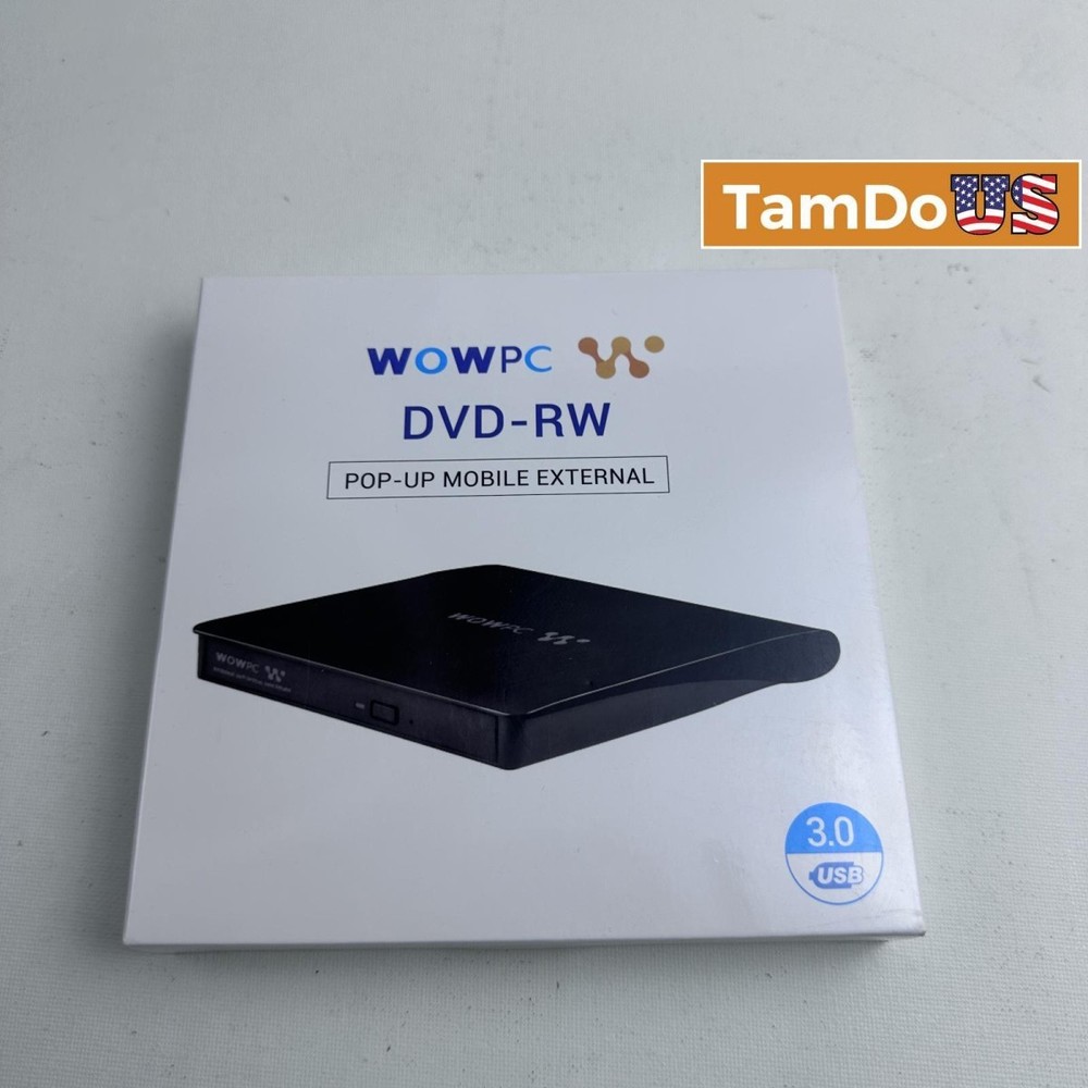 WOWPC USB 3.0 External DVD-RW Drive Pop-Up Mobile Optical Disc Reader Writer