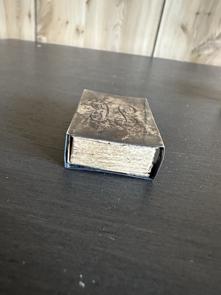Webster Sterling Silver Matchbox Safe Holder Case “SC” Monogram