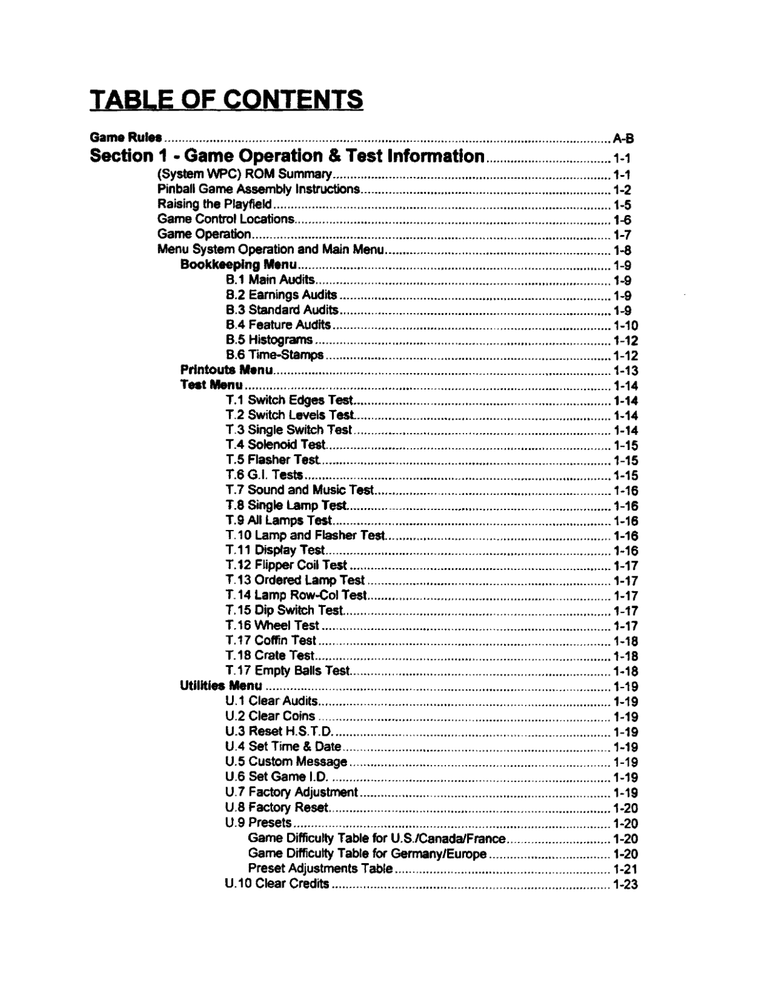 Bally SCARED STIFF Instruction Manual & Schematics: 148 Page