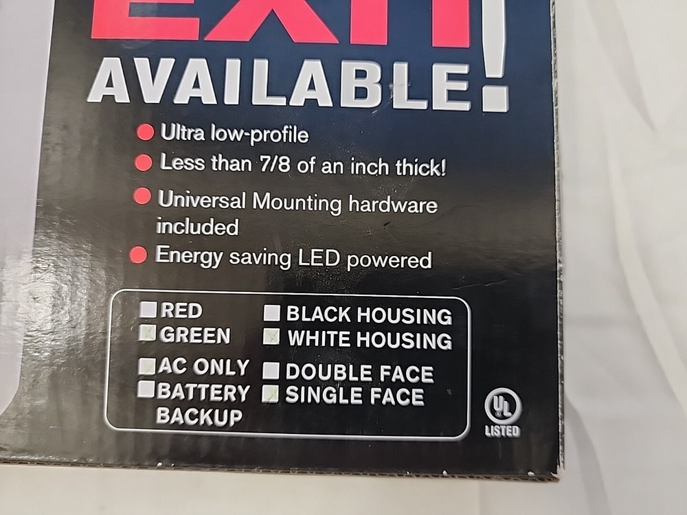 Best Lighting Products Thinnest Exit Sign Green