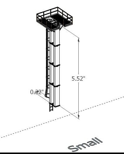 HO Scale Bucket Conveyor Kit Expandable for Grain Elevator Structures 1:87